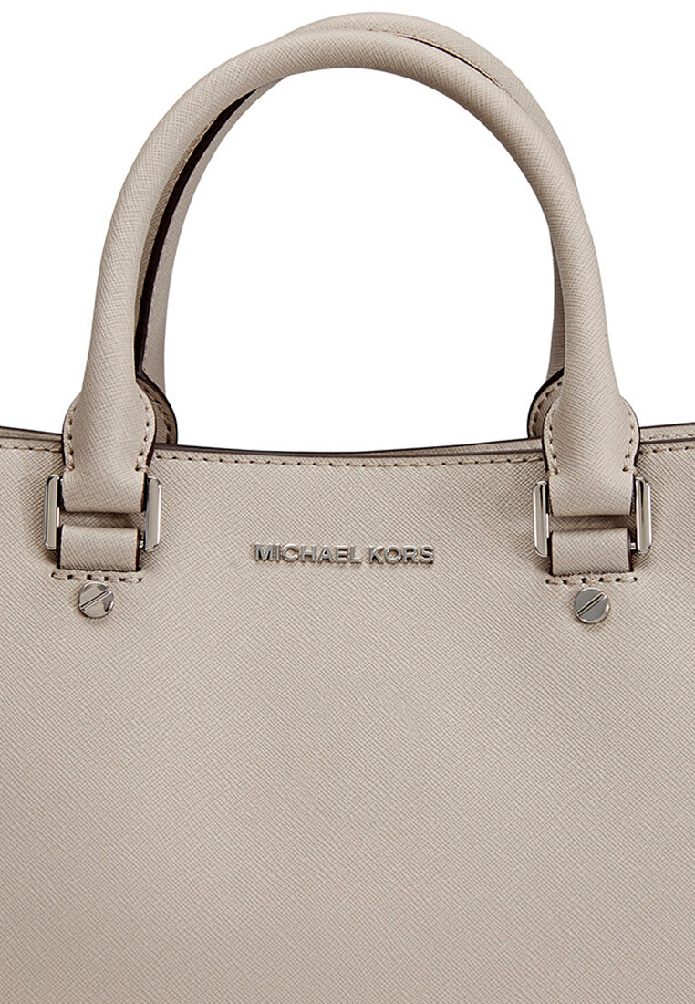 Michael Kors Savannah Large Saffiano Leather Satchel - Cement