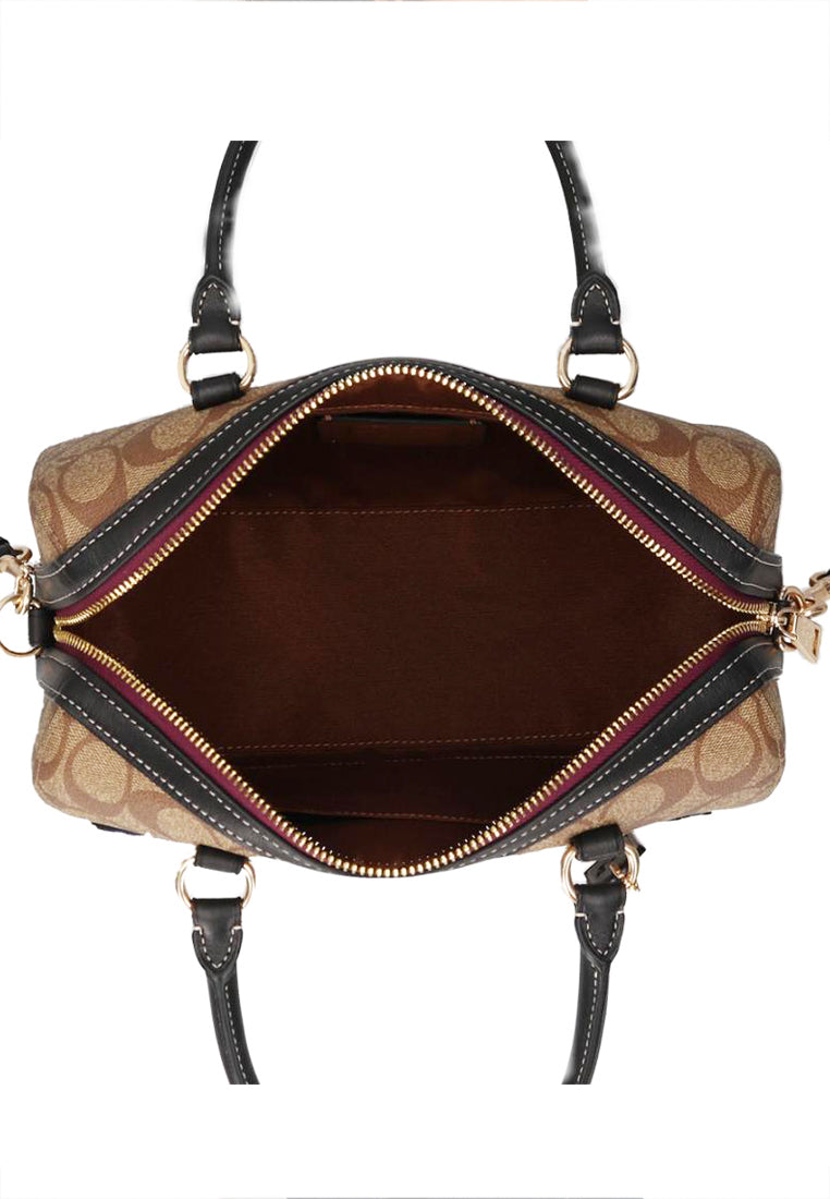 Coach Disney X Coach Rowan Satchel In Signature Canvas With Patches - Brown/Multi