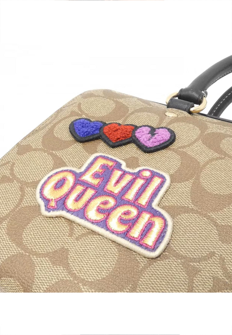 Coach Disney X Coach Rowan Satchel In Signature Canvas With Patches - Brown/Multi