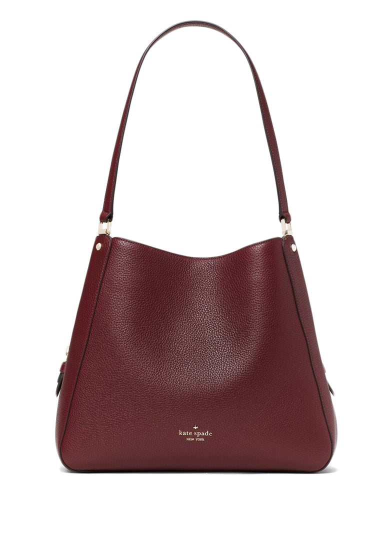 Kate Spade Leila Medium Triple Compartment Shoulder Bag - Cherrywood