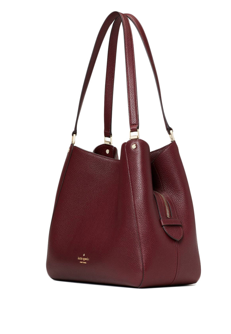Kate Spade Leila Medium Triple Compartment Shoulder Bag - Cherrywood