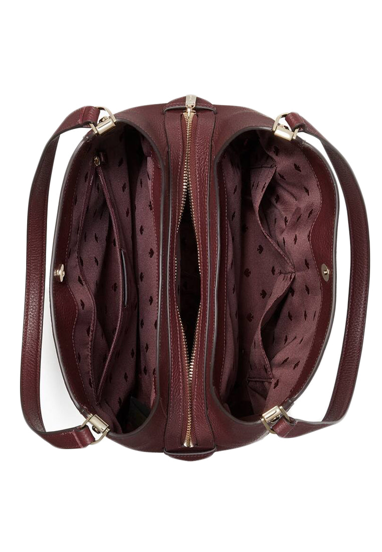 Kate Spade Leila Medium Triple Compartment Shoulder Bag - Cherrywood
