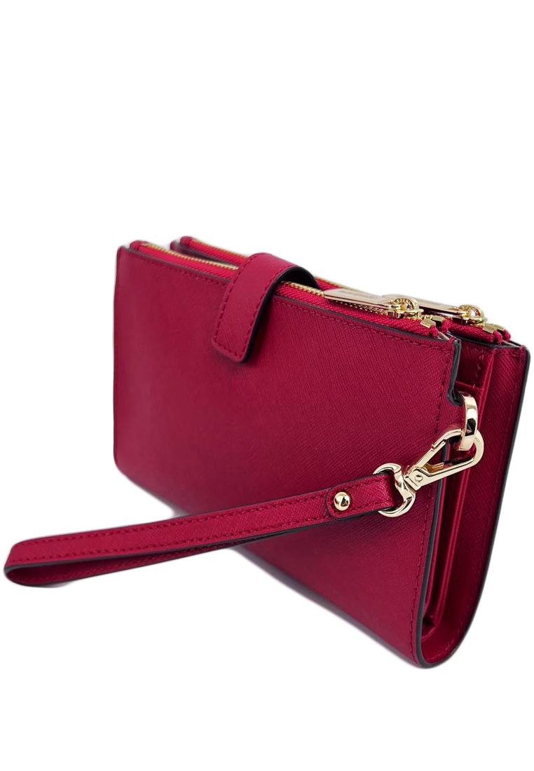 Michael Kors Jet Set Travel Large Double Zip Wristlet - Red
