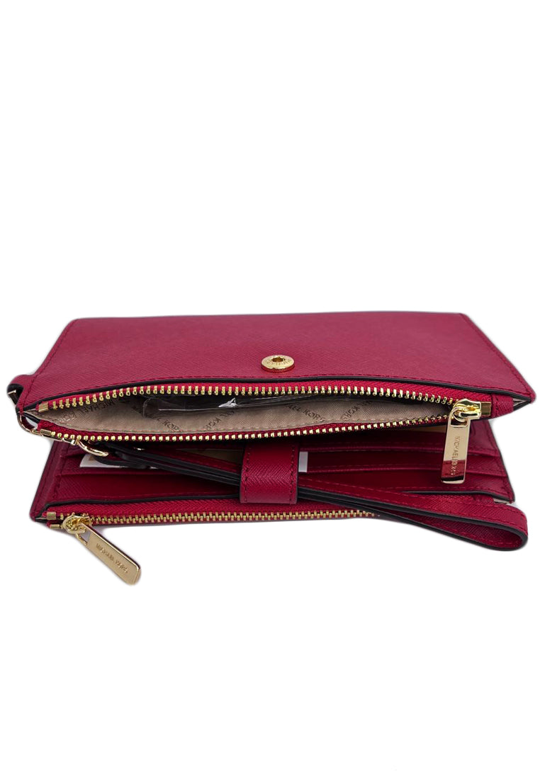 Michael Kors Jet Set Travel Large Double Zip Wristlet - Red