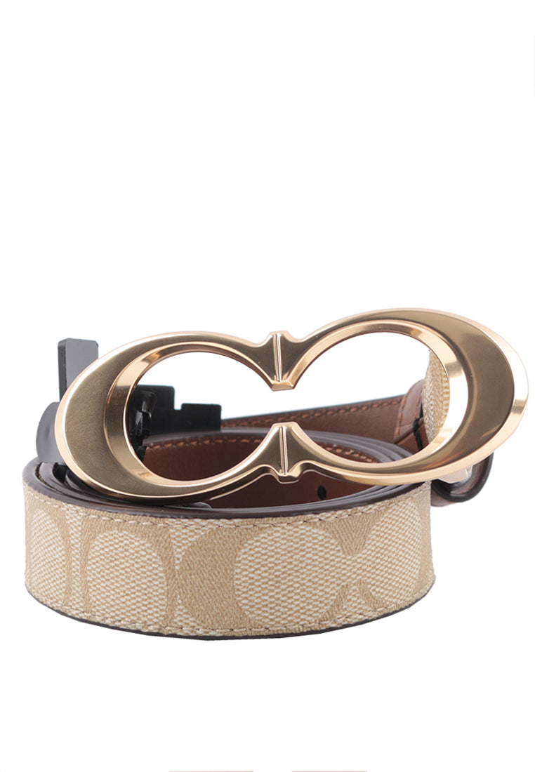 Coach Signature Bucklet Belt 25MM - Brown