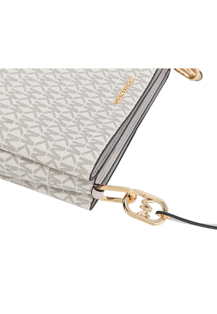 Michael Kors Trisha Medium Logo Crossbody Bag - Vanilla