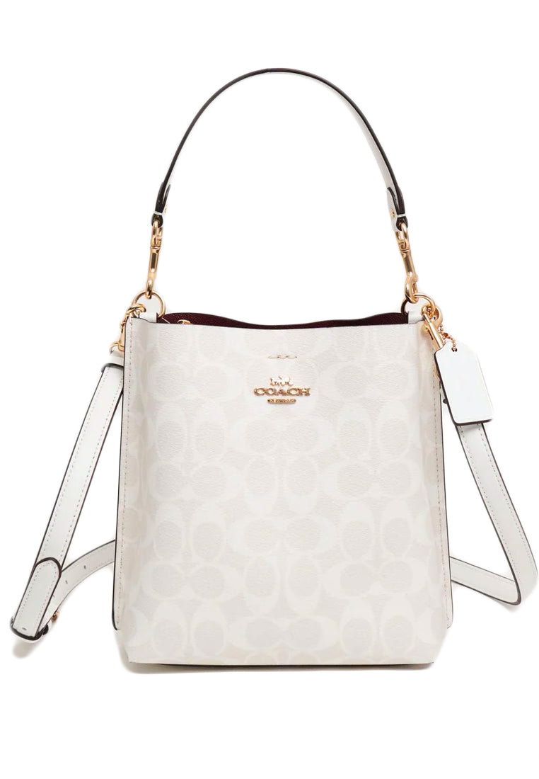 Coach Mollie Bucket Bag 22 In Signature Canvas - Glacierwhite