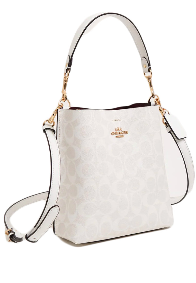 Coach Mollie Bucket Bag 22 In Signature Canvas - Glacierwhite