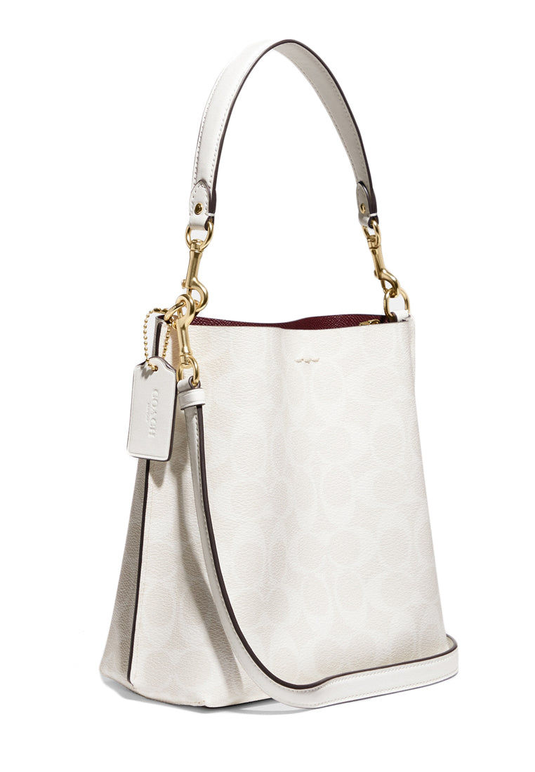 Coach Mollie Bucket Bag 22 In Signature Canvas - Glacierwhite
