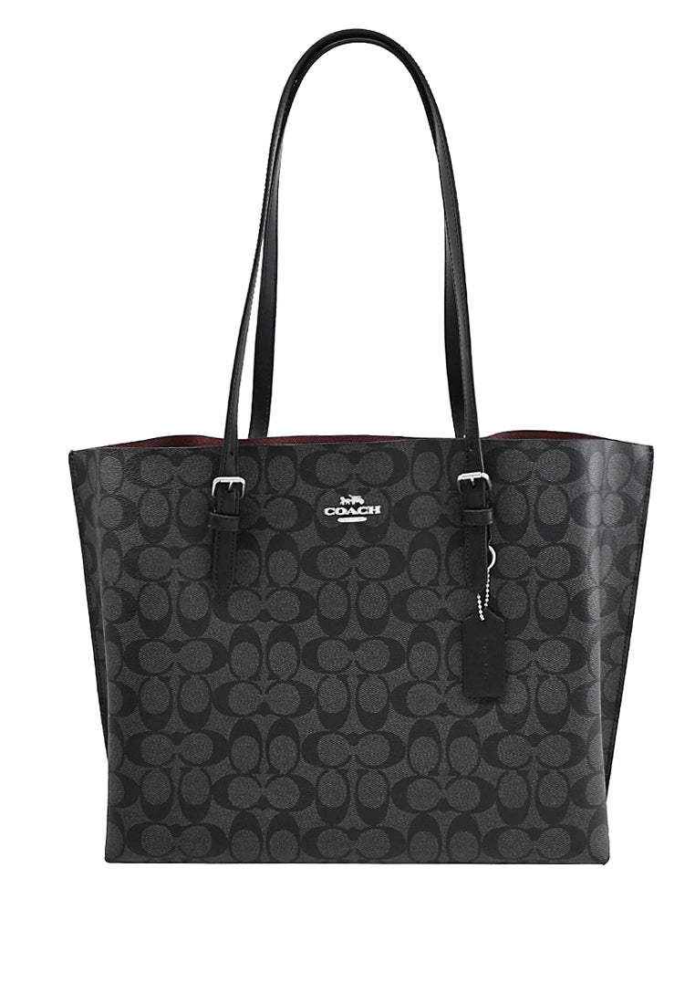 Coach Mollie Tote In Signature Canvas - Black
