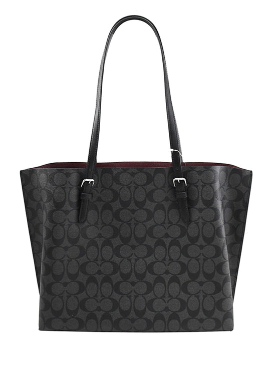 Coach Mollie Tote In Signature Canvas - Black