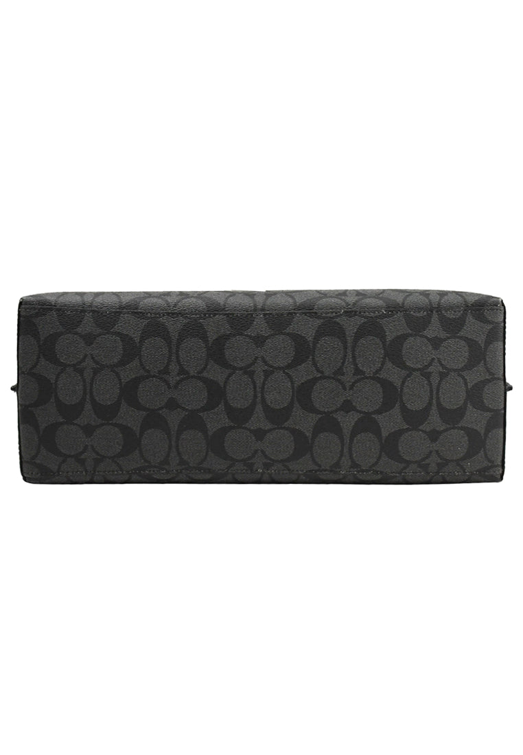 Coach Mollie Tote In Signature Canvas - Black