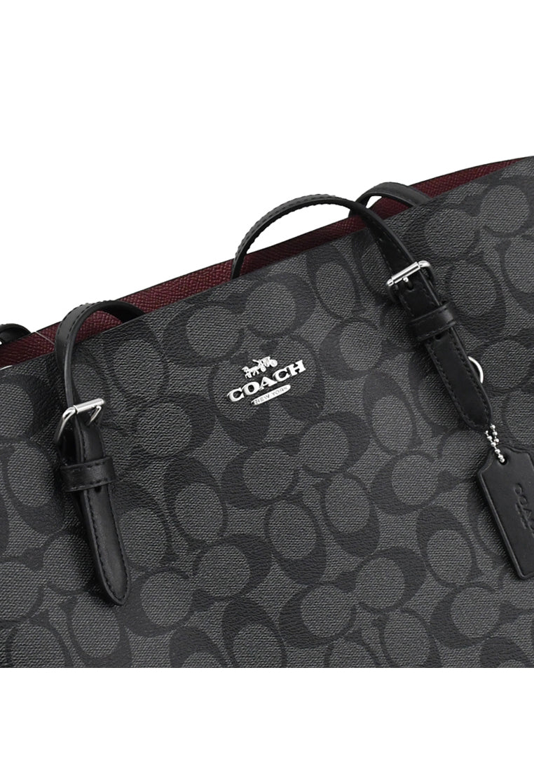 Coach Mollie Tote In Signature Canvas - Black