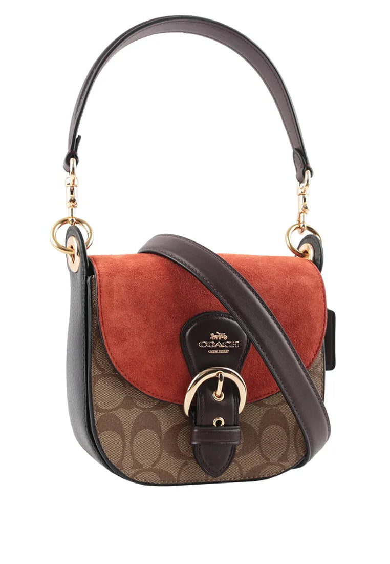 Coach Kleo Shoulder Bag 17 In Colorblock - Brown