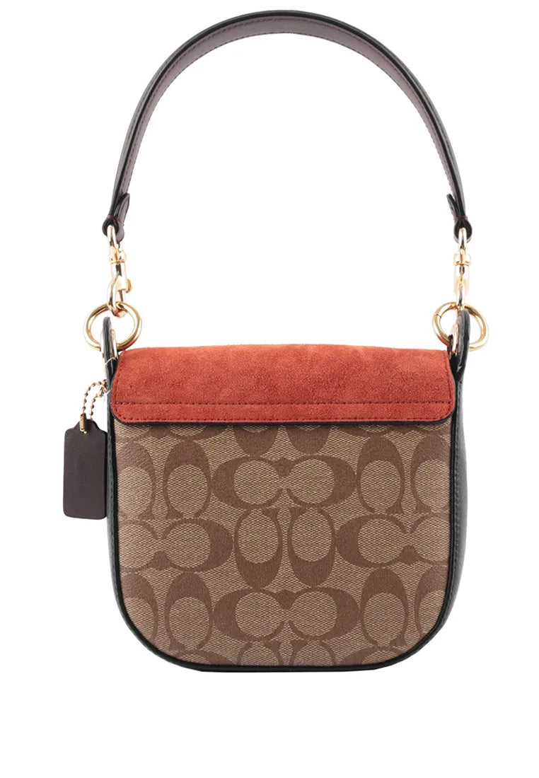 Coach Kleo Shoulder Bag 17 In Colorblock - Brown