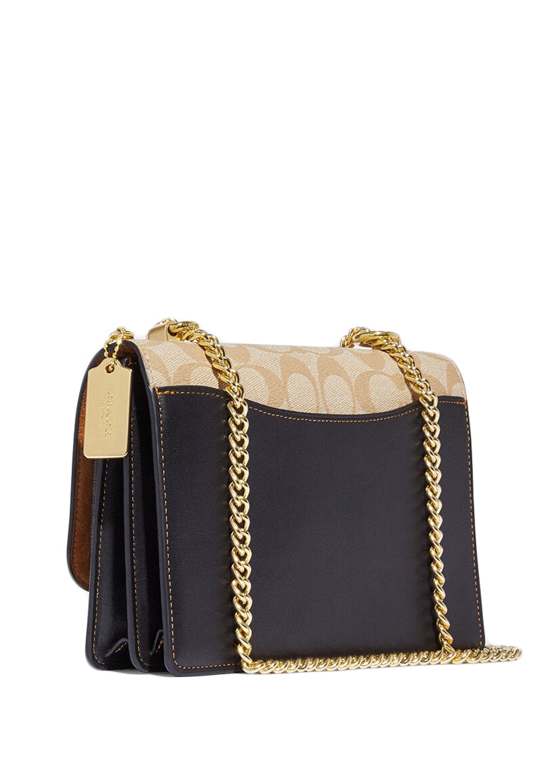 Coach Klare Crossbody In Blocked Signature Canvas - Light Brown/Dark Brown