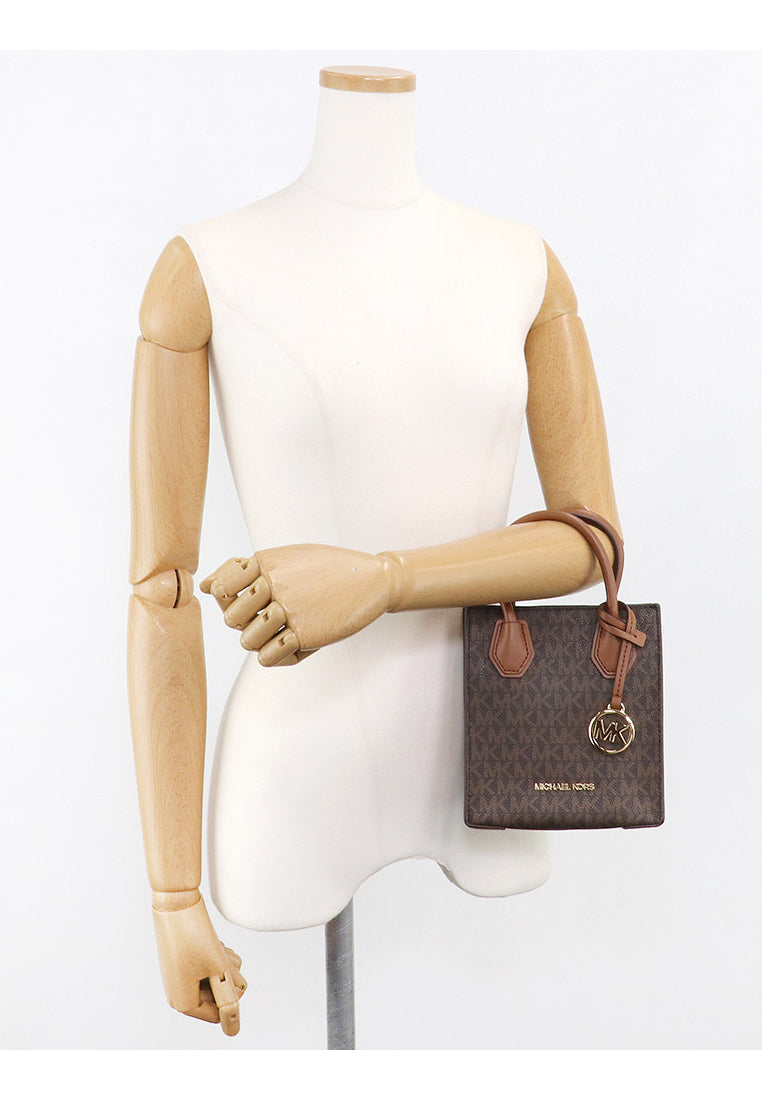 Michael Kors Mercer Extra-Small Signature Crossbody Bag - Brown