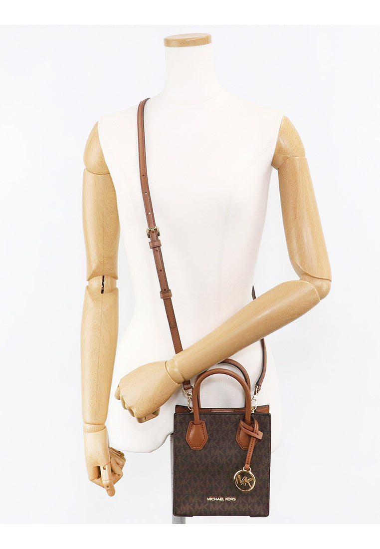 Michael Kors Mercer Extra-Small Signature Crossbody Bag - Brown