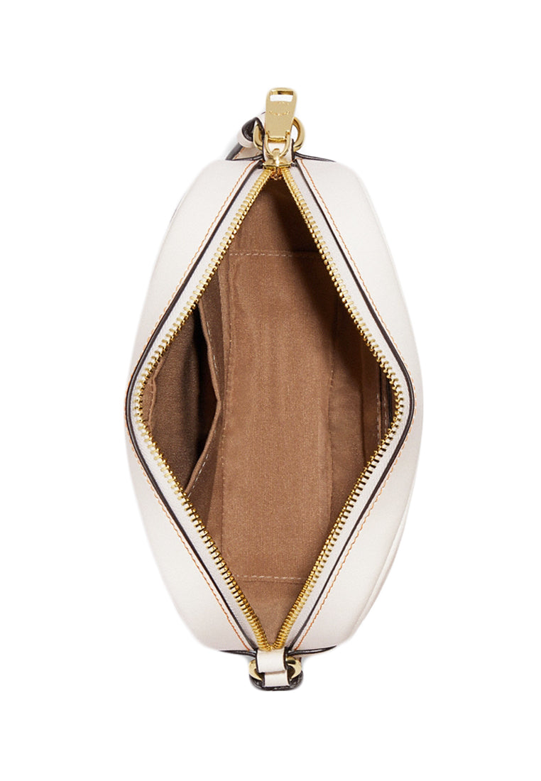 Coach Mini Jamie Camera Bag In Signature Canvas With Bee Print - Glacier White