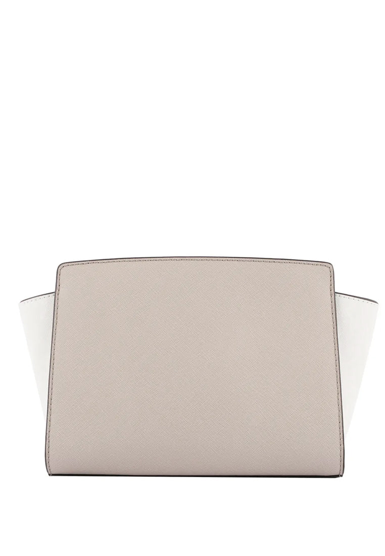 Michael Kors Selma Medium Messenger Crossbody Bag - Grey/White