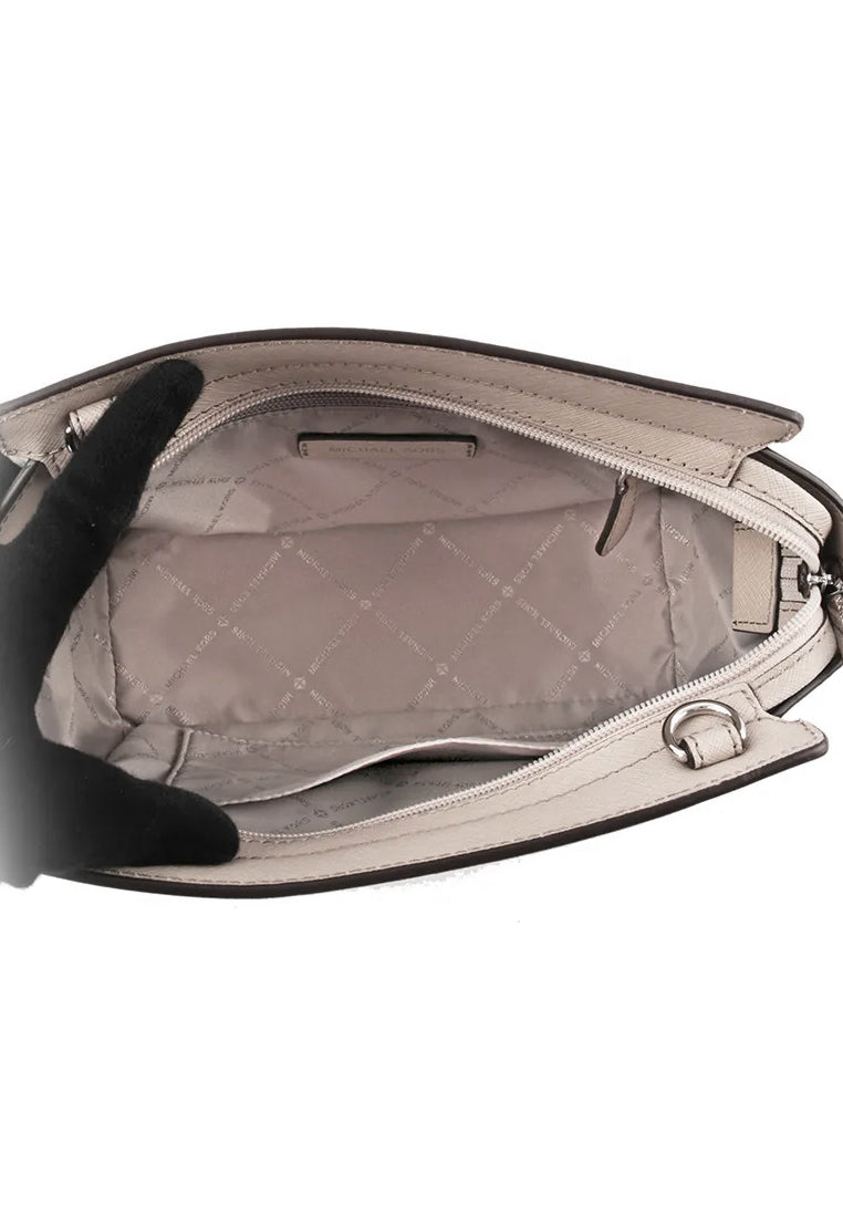 Michael Kors Selma Medium Messenger Crossbody Bag - Grey/White