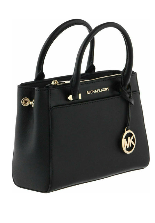 Michael Kors Gibson Small Saffiano Leather Satchel - Black