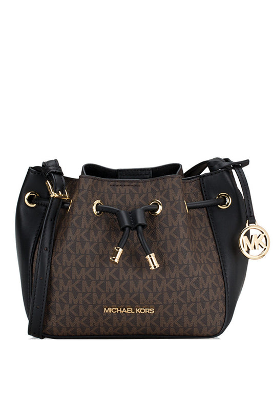 Michael Kors Phobe Small Logo Bucket Bag - Brown/Black