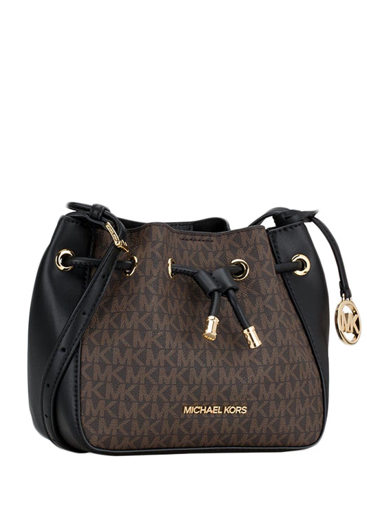 Michael Kors Phobe Small Logo Bucket Bag - Brown/Black