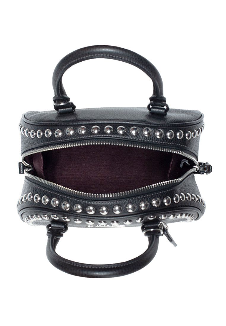 Coach Sydney Satchel With Rivets - Black