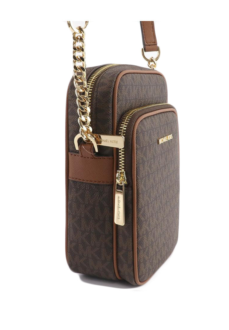 Michael Kors Jet Set Travel Medium Logo Crossbody Bag - Brown