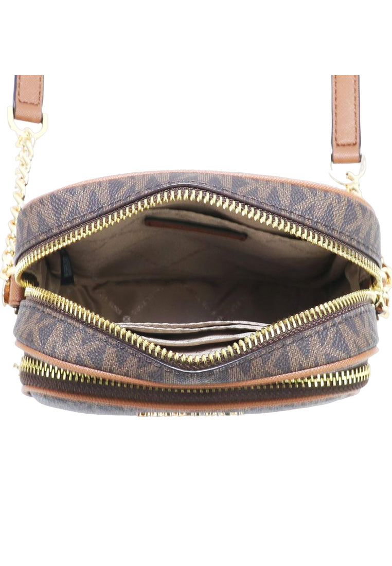 Michael Kors Jet Set Travel Medium Logo Crossbody Bag - Brown