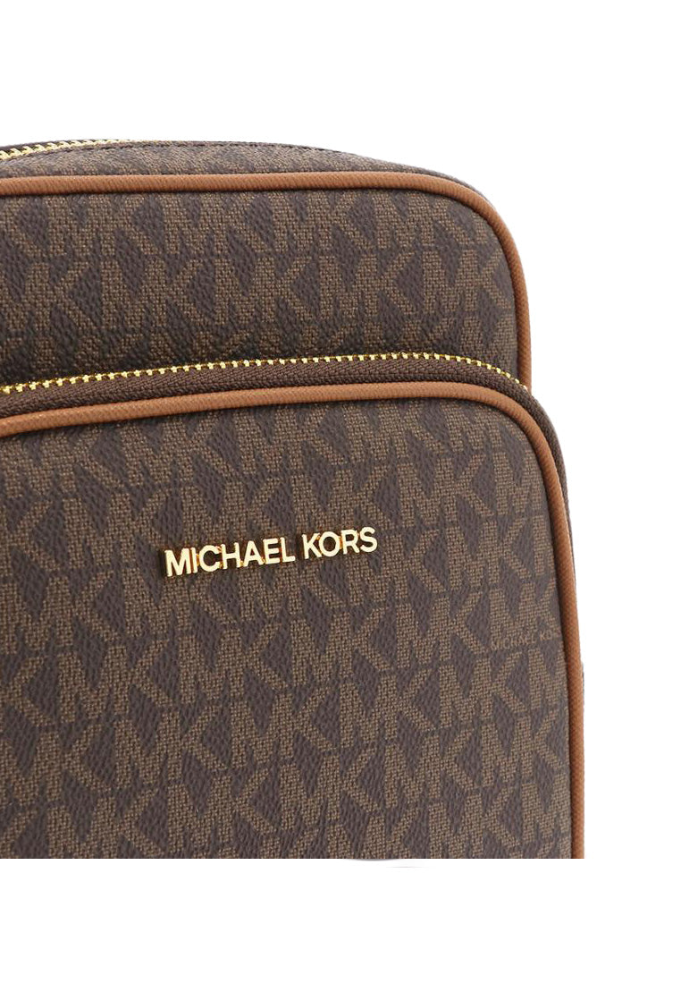 Michael Kors Jet Set Travel Medium Logo Crossbody Bag - Brown
