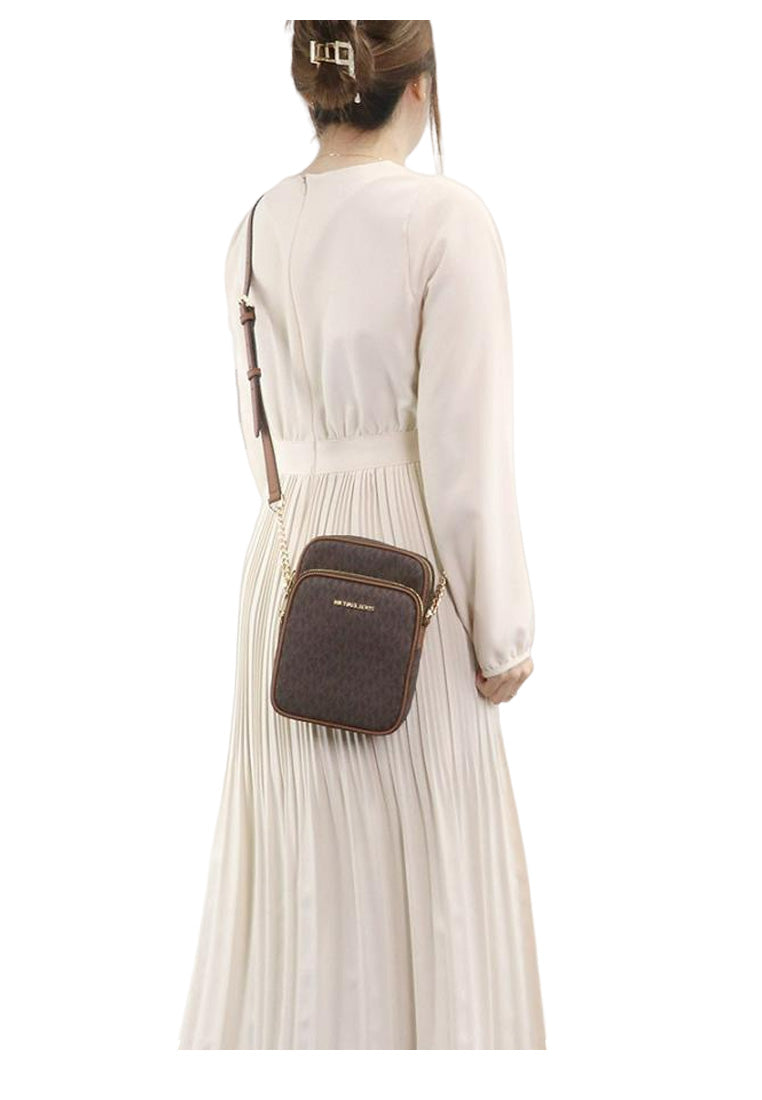 Michael Kors Jet Set Travel Medium Logo Crossbody Bag - Brown