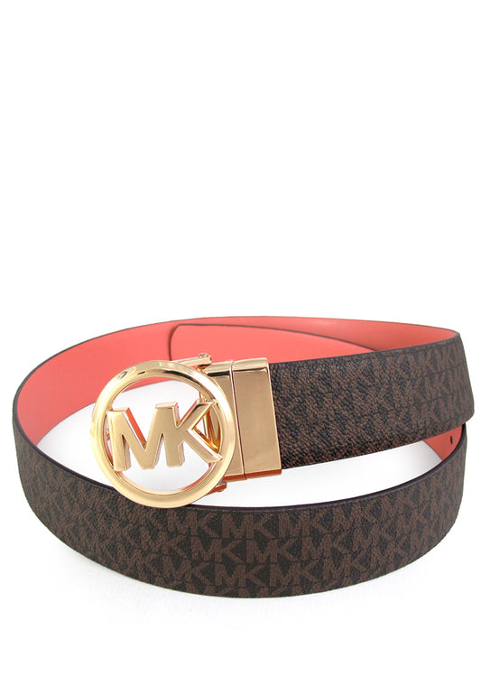 Michael Kors Twist Reversible Women Belt in Signature - Brown