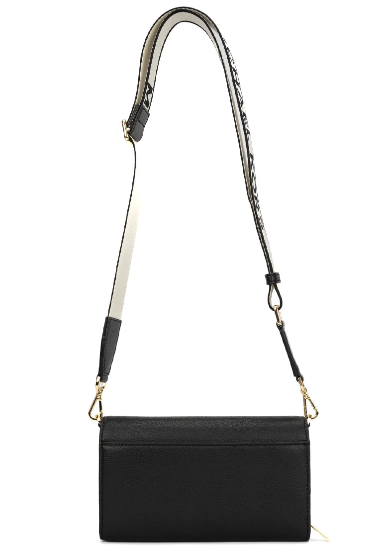 Michael Kors Jet Set Large Leather Crossbody Bag - Black