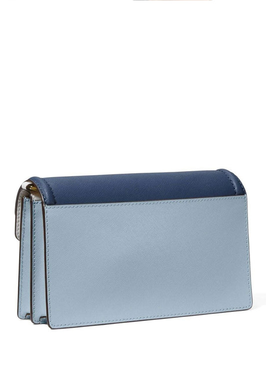 Michael Kors Jet Set Large Color Block Saffiano Leather Envelope Crossbody Bag - Navy/Multi
