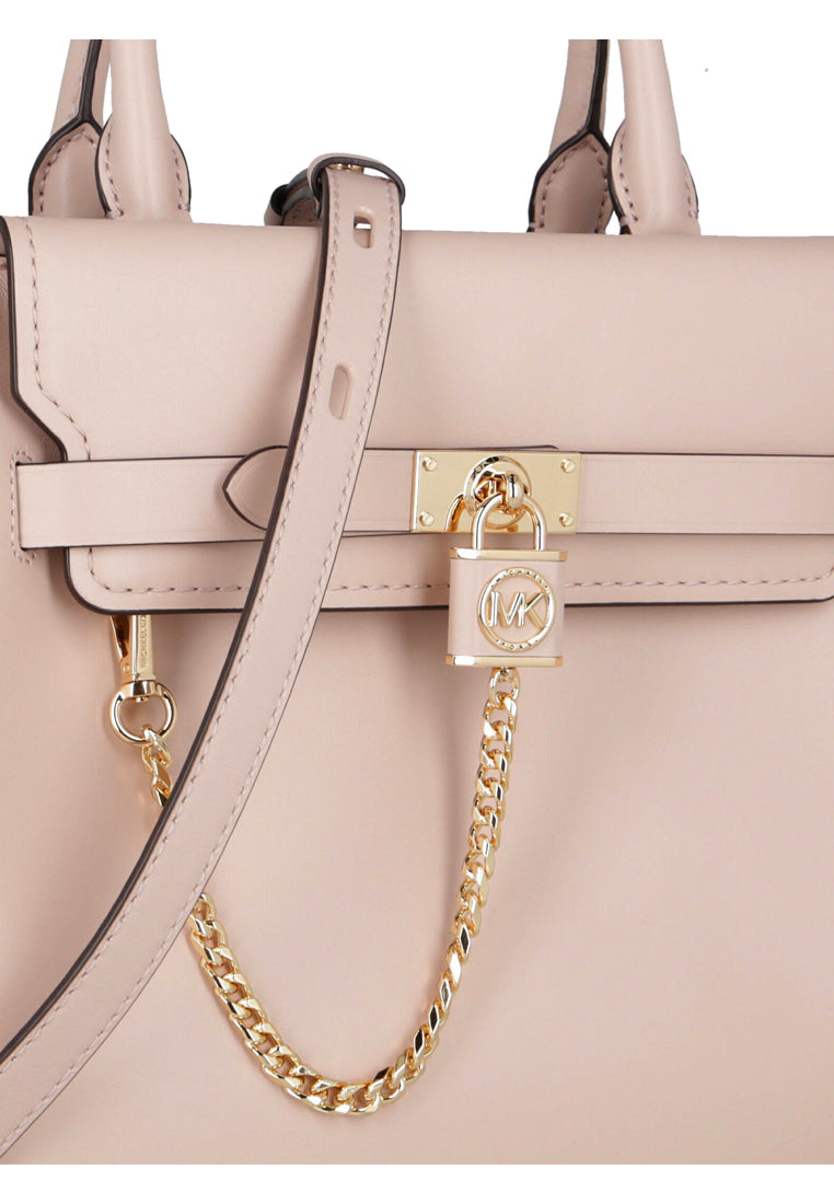 Michael Kors Hamilton Legacy Small Leather Belted Satchel - Soft Pink