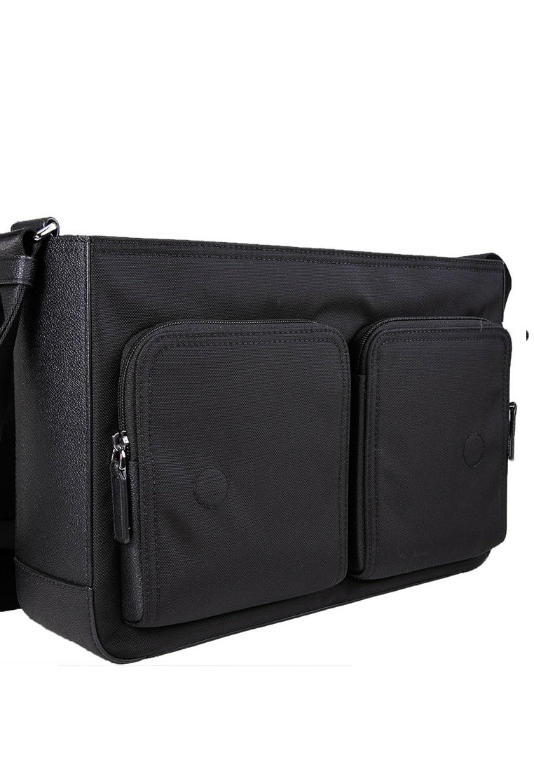 Michael Kors Mens Lautner Nylon Messenger Utility Bag - Black