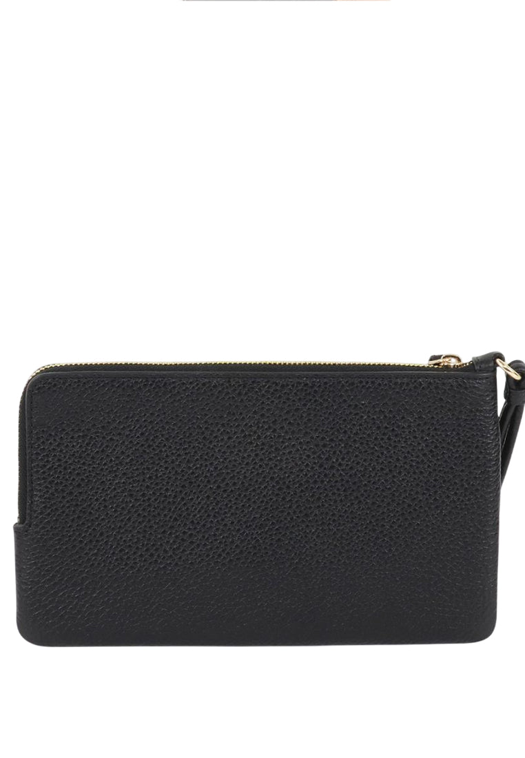 Coach Double Zip Wallet In Signature Canvas - Dark Brown/Black