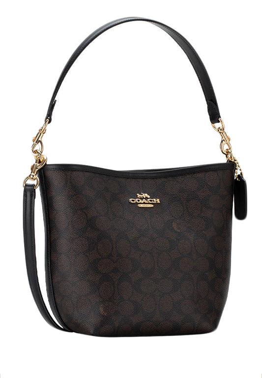 Coach City Bucket Bag In Signature Canvas - Walnut Black