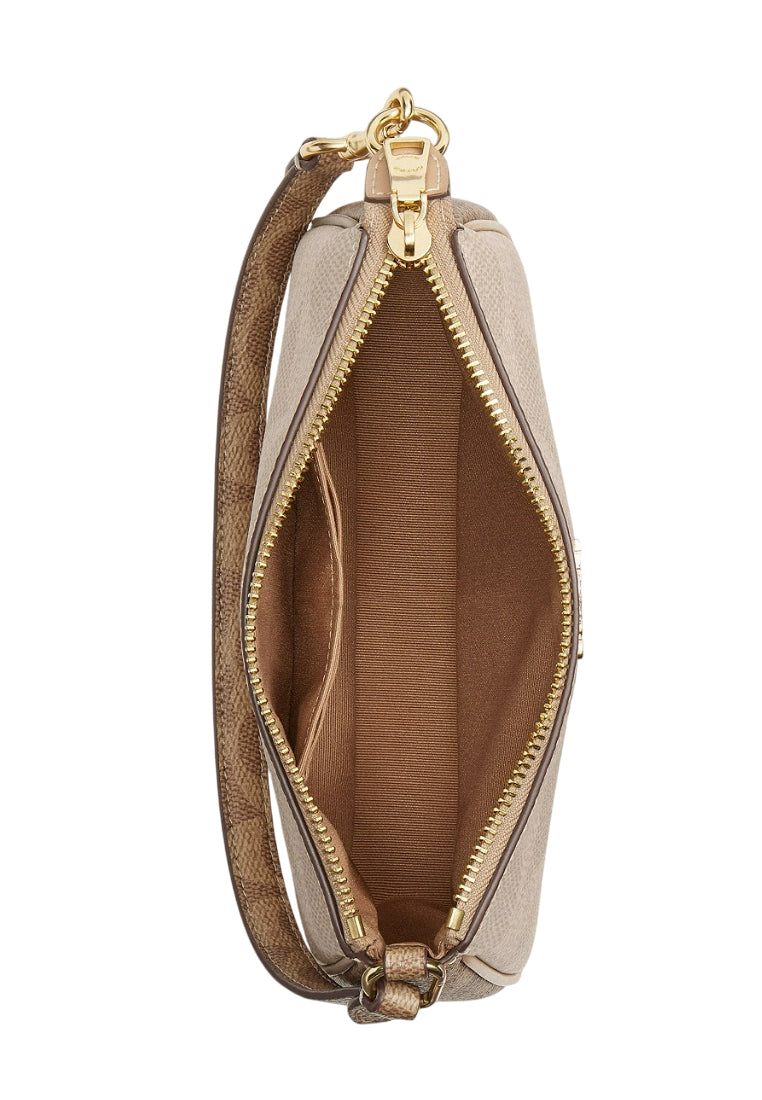 Coach Nolita 19 In Blocked Signature Canvas - Sand Brown