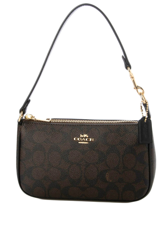 Coach Nolita 19 In Signature Canvas - Walnut Black
