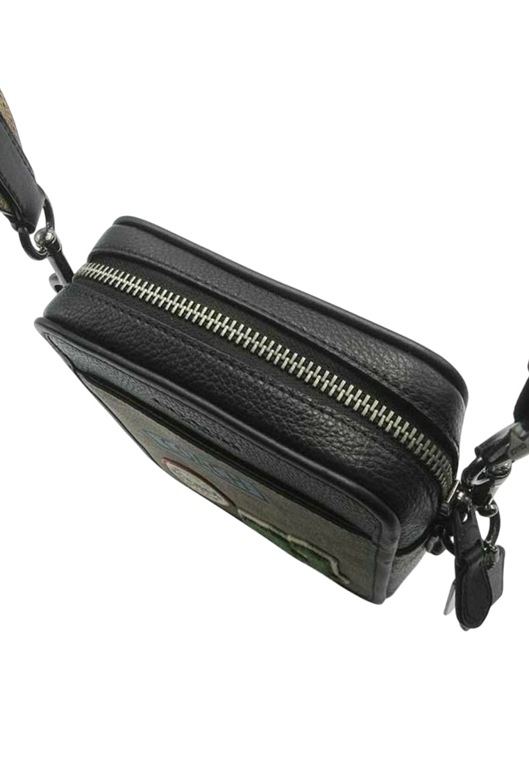 Coach Mens Sullivan Crossbody In Signature Canvas With Patches - Brown/Multi