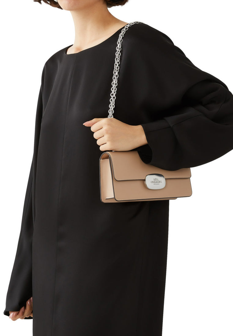 Coach Eliza Flap Crossbody Bag - Beige