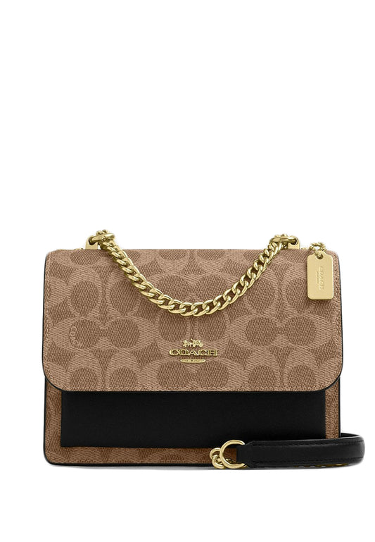 Coach Mini Klare Crossbody Bag In Signature Canvas - Tan/Black