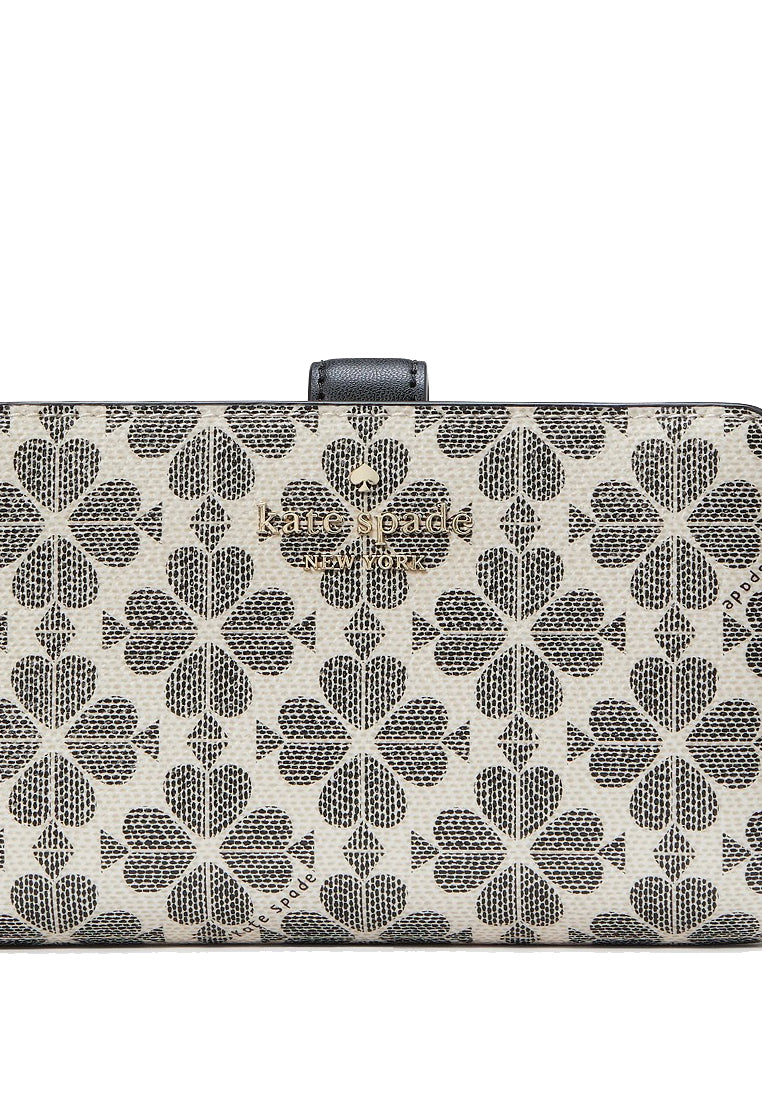 Kate Spade Signature Spade Flower Medium Compact Bifold Wallet - Black