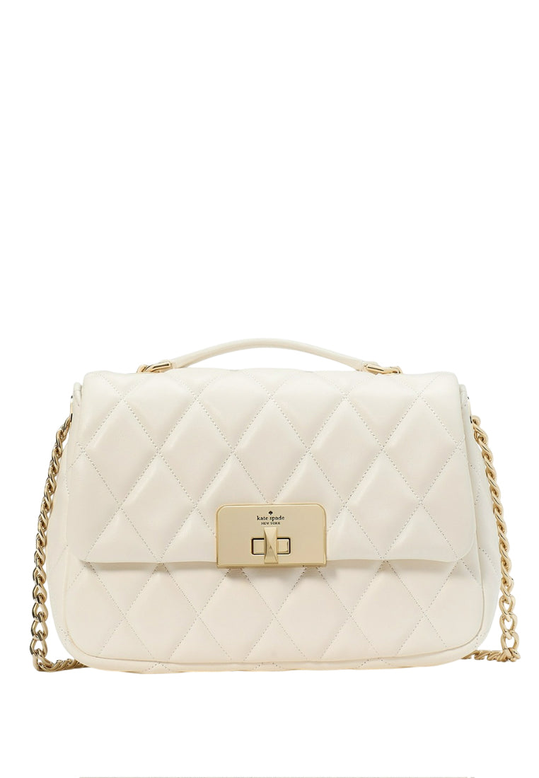 Kate Spade Carey Quilted Small Flap Crossbody - White