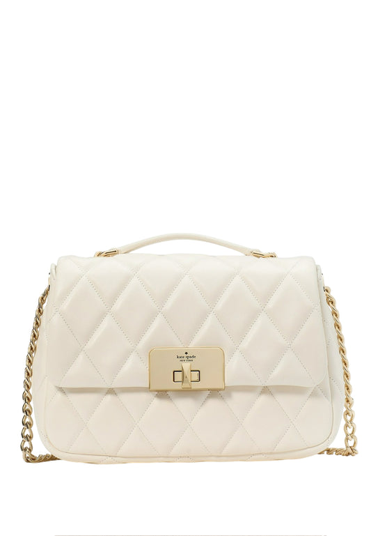 Kate Spade Carey Quilted Small Flap Crossbody - White