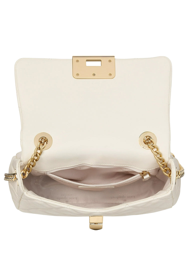 Kate Spade Carey Quilted Small Flap Crossbody - White