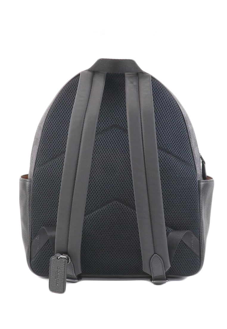 Coach Court Backpack In Blocked Signature Canvas - Charcoal Black